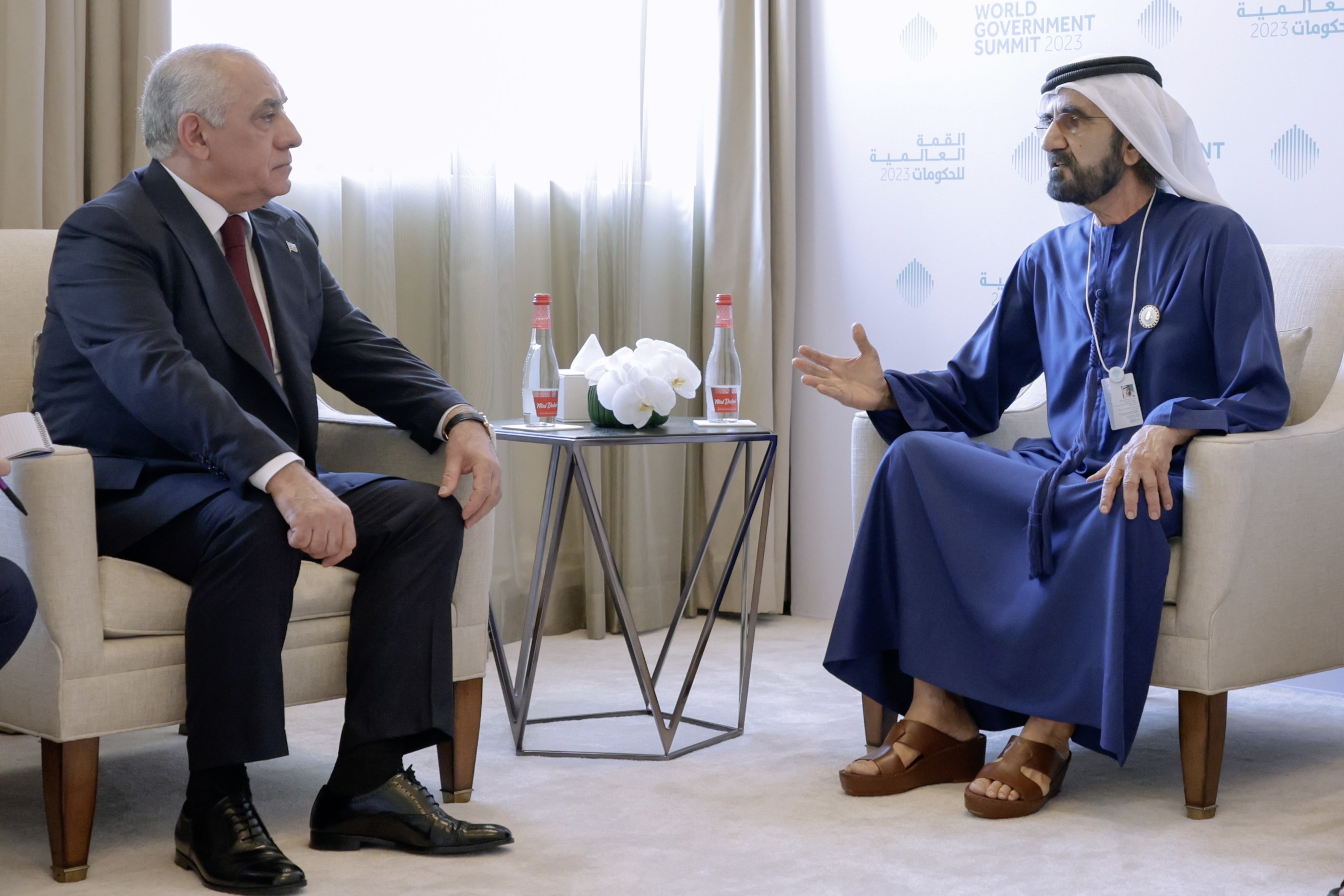 محمد بن راشد يلتقي رئيس وزراء أذربيجان