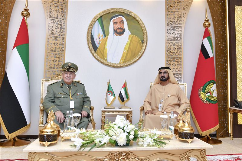 محمد بن راشد يستقبل رئيس أركان الجيش الجزائري