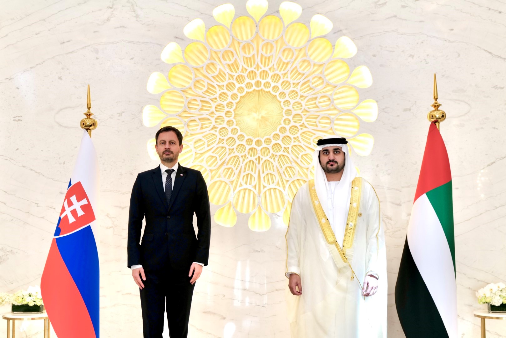 Maktoum bin Mohammed meets with Slovak Prime Minister at Expo 2020