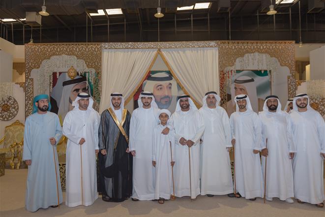 حمدان بن محمد يحضر أفراح الفلاسي والمهيري