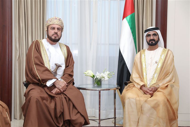 محمد بن راشد يستقبل في مقر إقامته بعمّان أسعد بن طارق