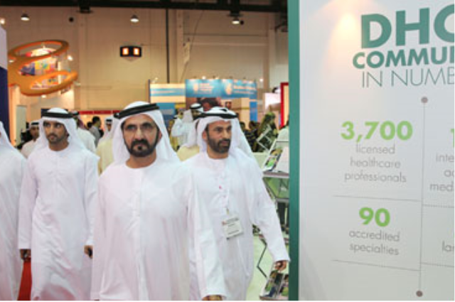 Mohammed bin Rashid visits Arab Health Exhibition and Congress 2013