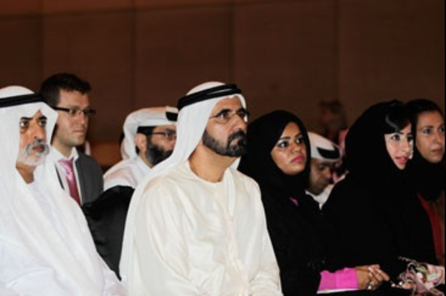 محمد بن راشد يستقبل محمد بن زايد