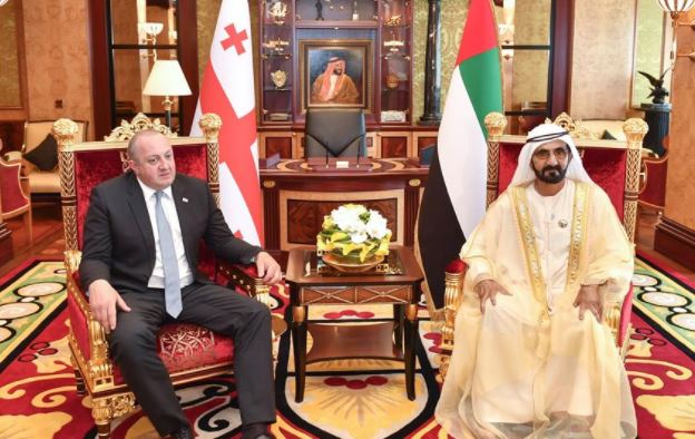 محمد بن راشد يستقبل رئيس جورجيا ويبحثان آفاق التعاون بين البلدين