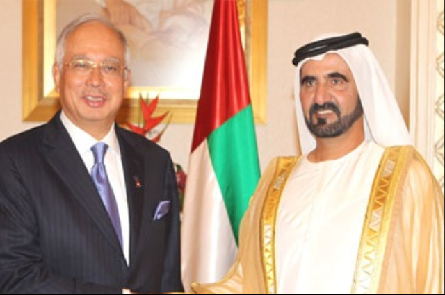 خليفة ومحمد بن راشد يستقبلان  أمير الكويت 