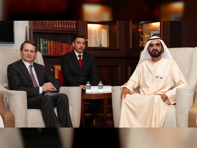 محمد بن راشد يستقبل رئيس جهاز الأمن الروسي الخارجي