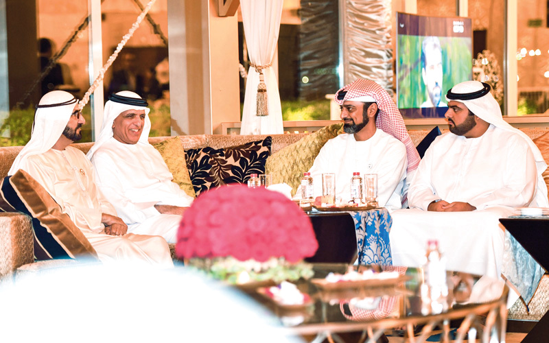 محمد بن راشد يستقبل حاكم رأس الخيمة