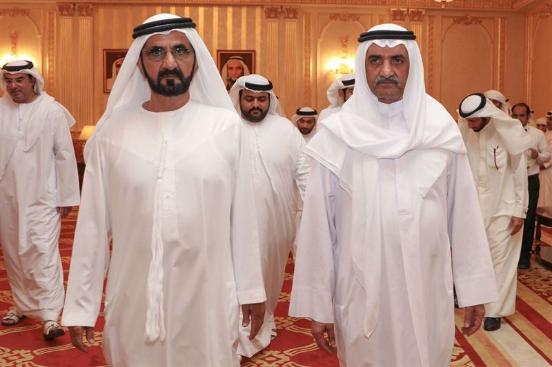 محمد بن راشد يعزي حاكم الفجيرة بوفاة حمد بن سيف الشرقي