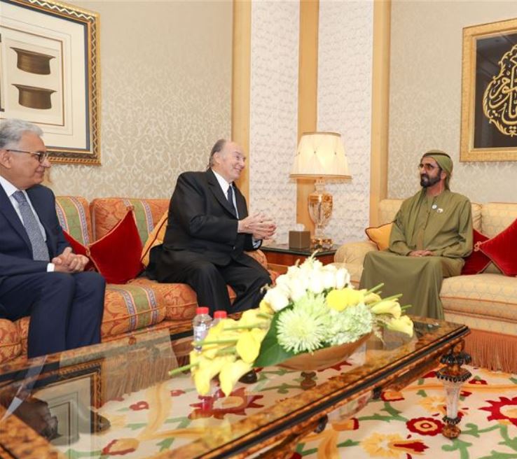 محمد بن راشد يستقبل الآغا خان الرابع زعيم الطائفة الإسماعيلية حول العالم