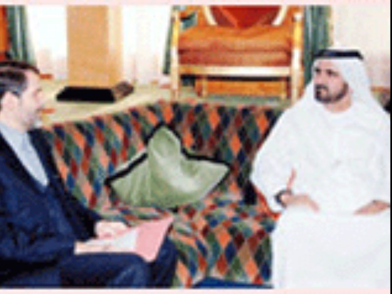 محمد بن راشد يلتقي ملك البحرين 