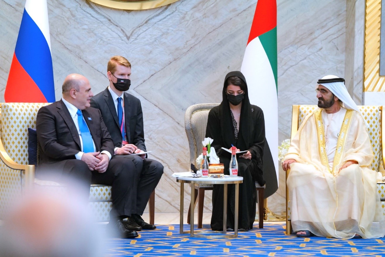 محمد بن راشد يستقبل رئيس وزراء روسيا الاتحادية ويبحث معه سبل تعزيز الشراكة الاستراتيجية بين البلدين