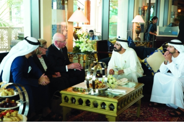 محمد بن راشد يلتقي أخاه محمد بن زايد