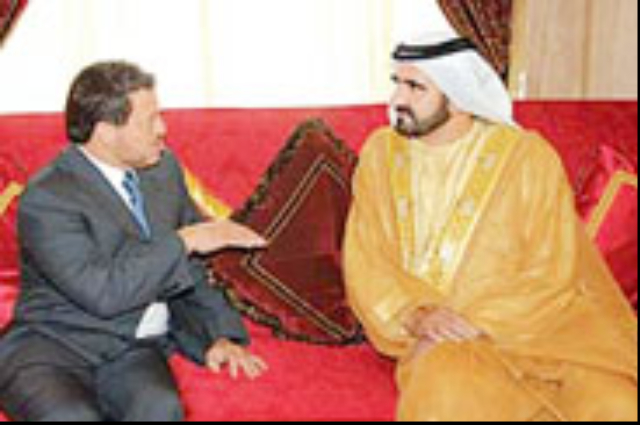 قابوس بن سعيد يستقبل محمد بن راشد 