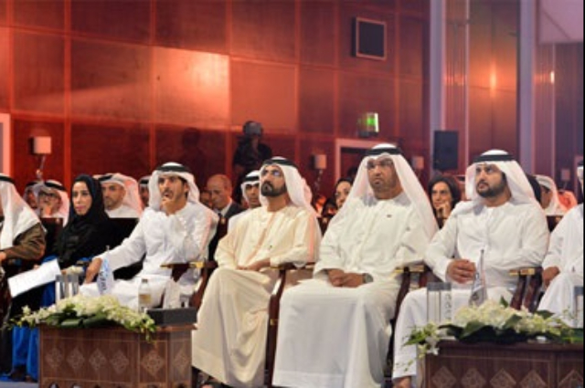 حمدان بن راشد يستقبل رؤساء وفود «دوفات 2015»