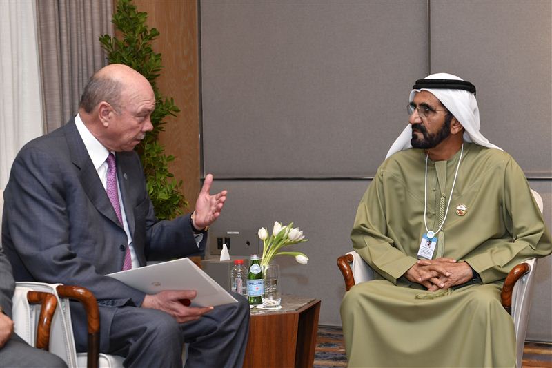 محمد بن راشد يستقبل رئيس مجلس الأعيان الأردني