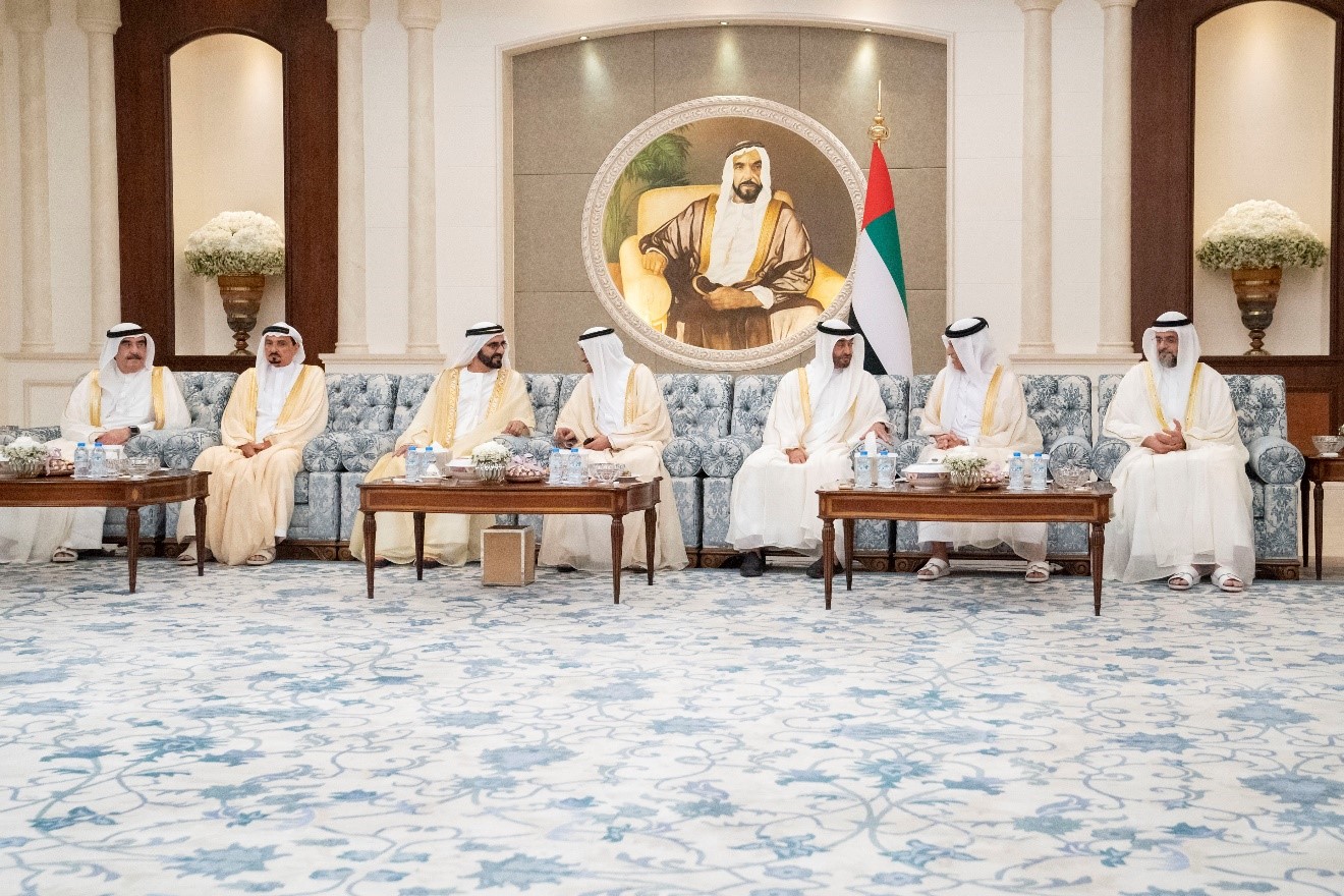 محمد بن راشد ومحمد بن زايد يستقبلان الحكام ويتبادلان معهم التهاني بعيد الأضحى المبارك
