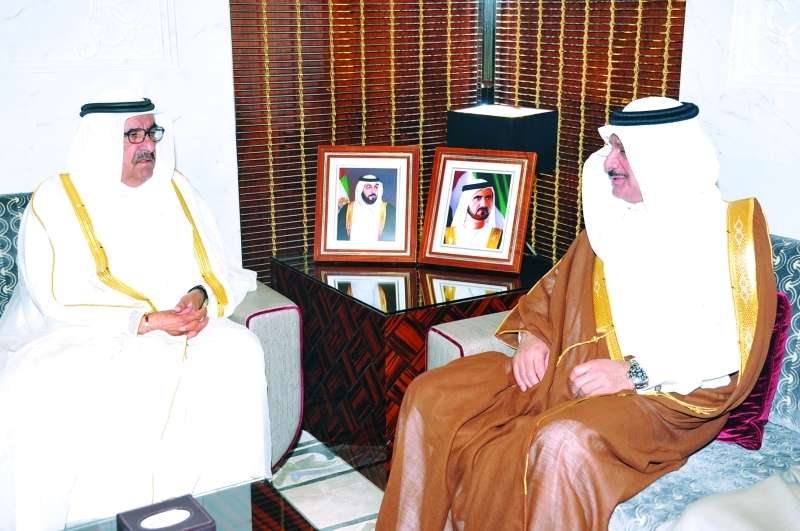 حمدان بن راشد يستقبل القنصل العام السعودي