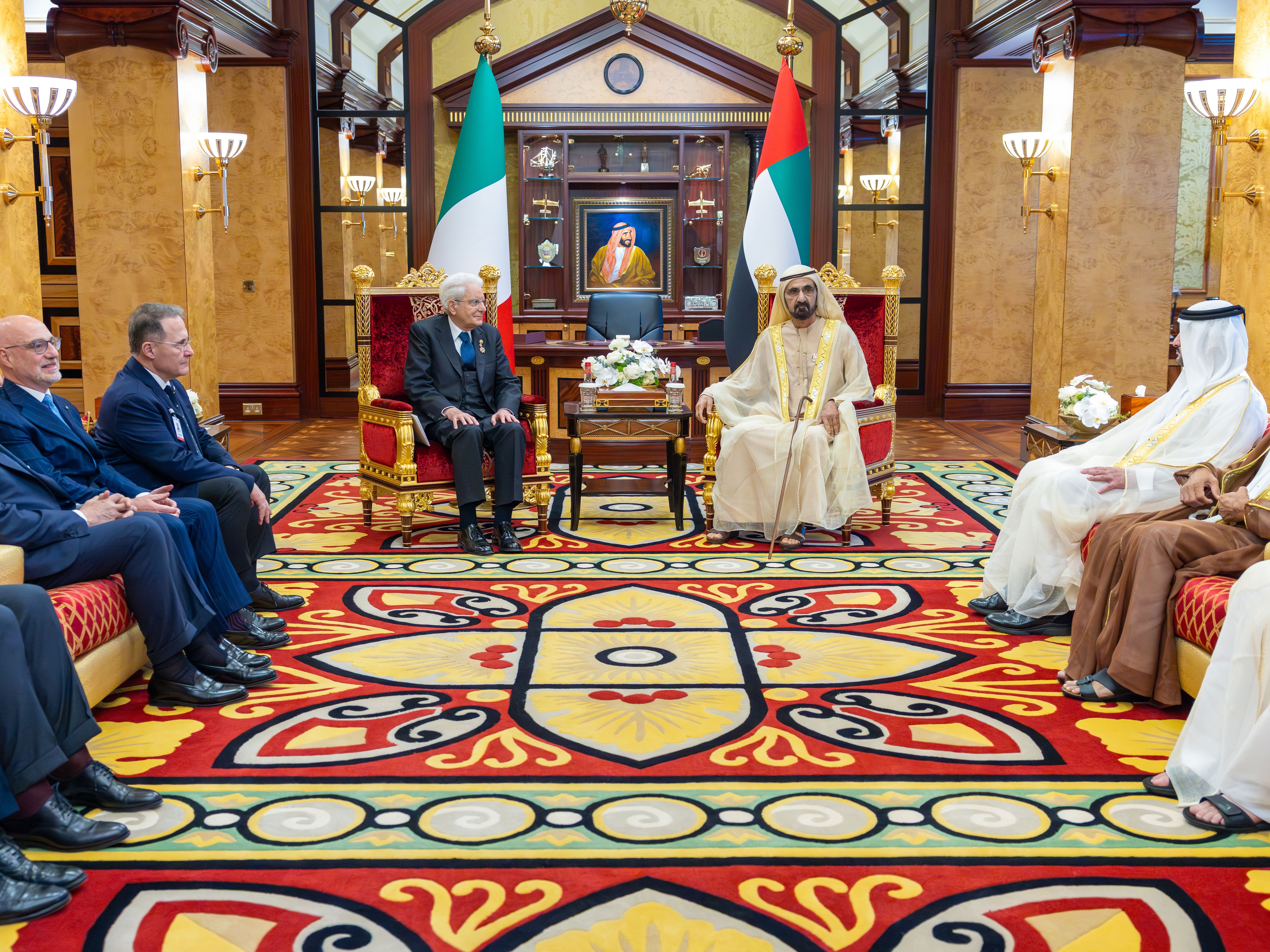Mohammed bin Rashid meets with President of Italy