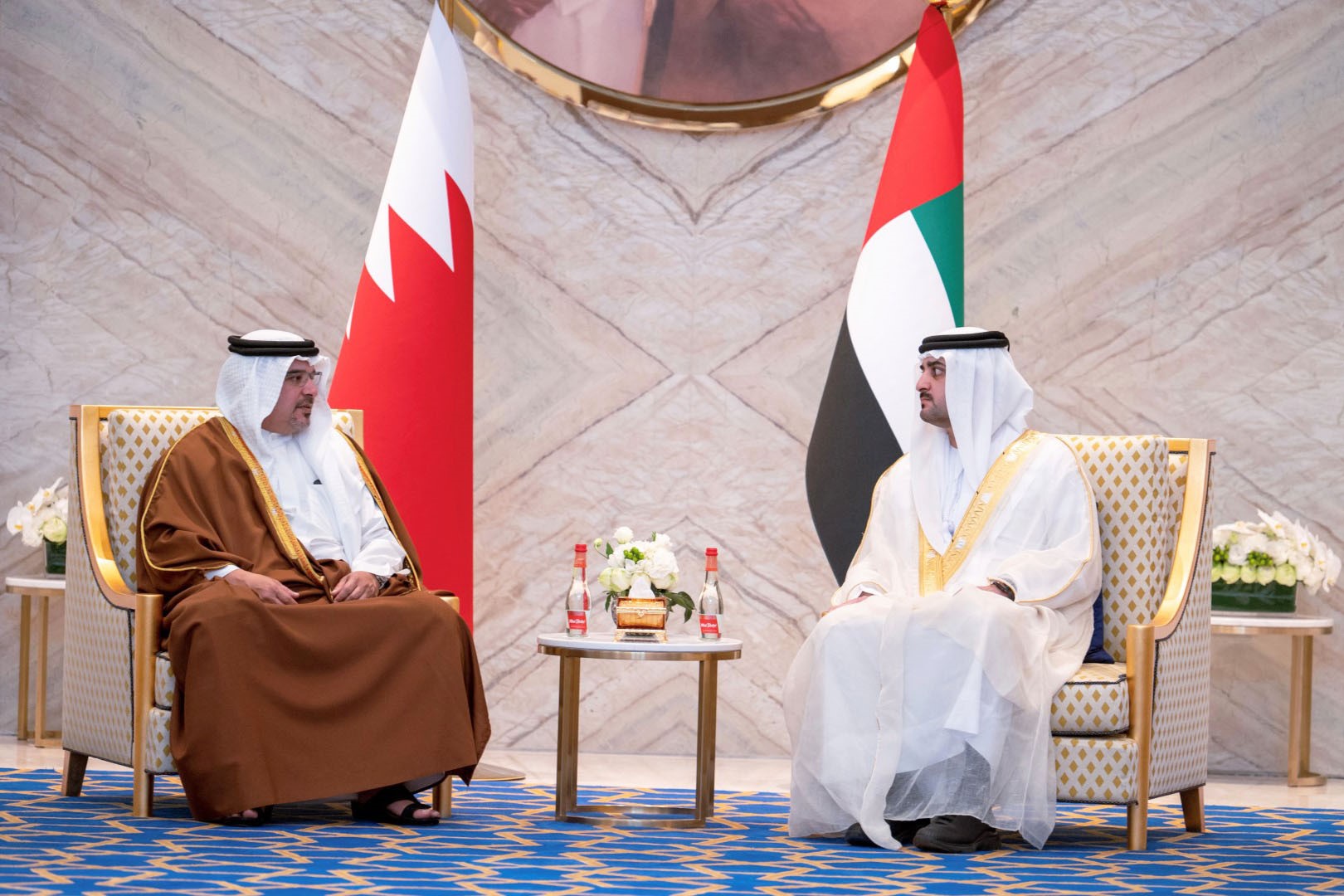 Maktoum bin Mohammed meets with Crown Prince of Bahrain at Expo 2020 Dubai