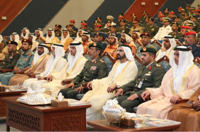 Mohammed bin Rashid attends graduation of the 22nd batch of Joint Command and Staff  in Abu Dhabi 
