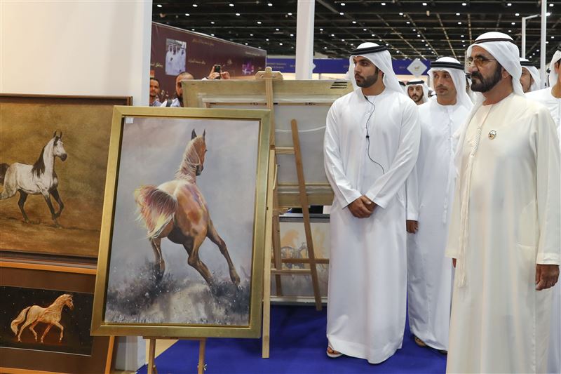 محمد بن راشد يشهد حفل ختام بطولة دبي الدولية للجواد العربي