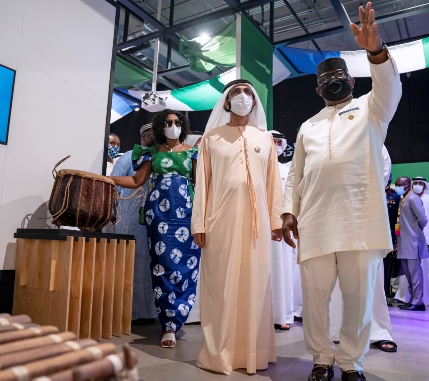 Mohammed bin Rashid meets with Presidents of Senegal and Sierra Leone at Expo 2020 Dubai