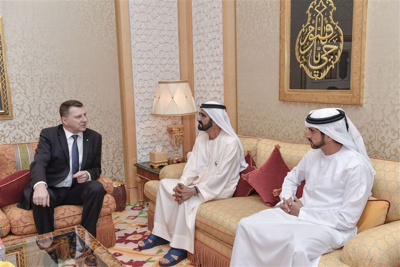 محمد بن راشد والرئيس اللاتيفي يبحثان سبل تعزيز علاقات الصداقة والتعاون