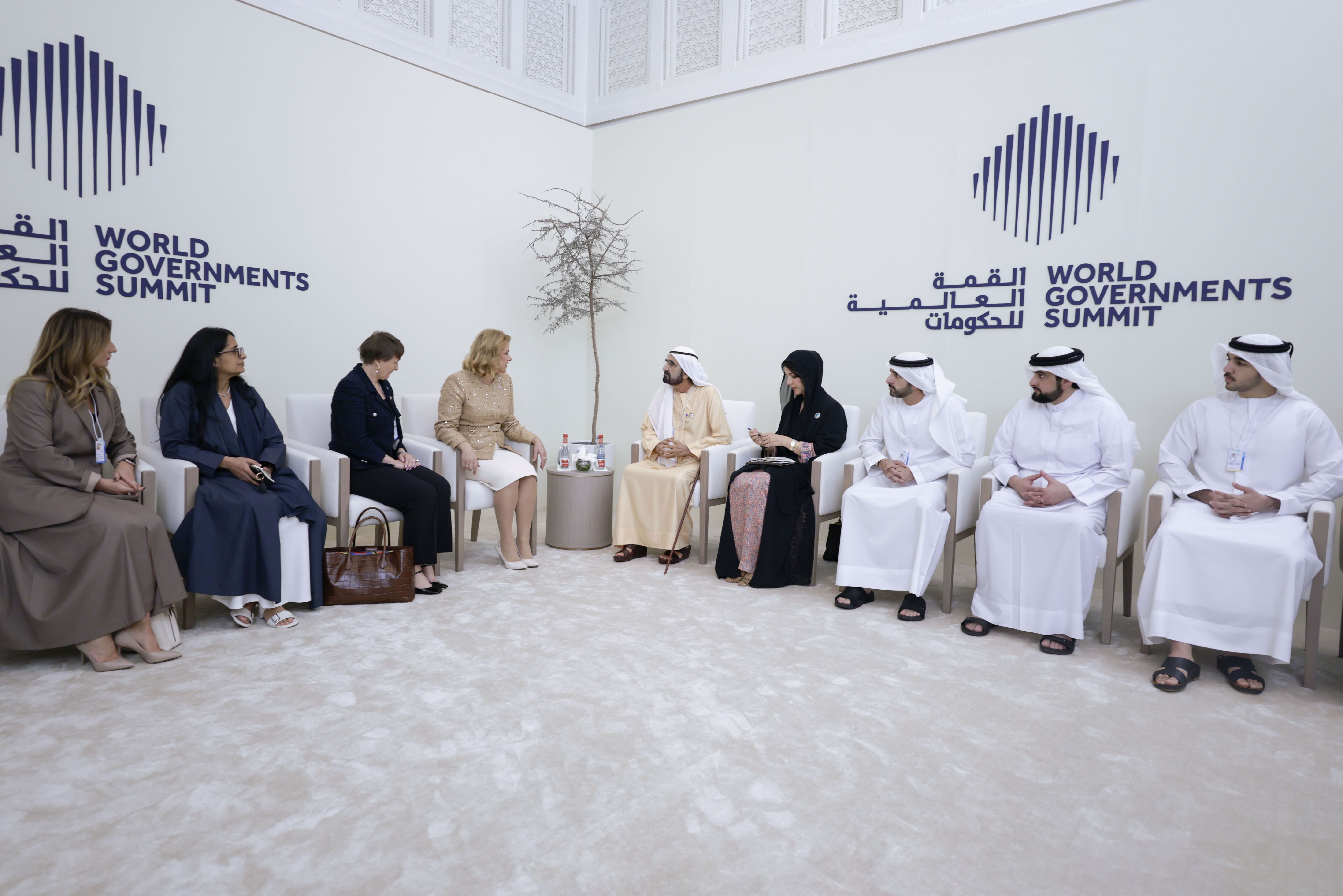 Mohammed bin Rashid meets with Prime Minister of Latvia at World Governments Summit 2026