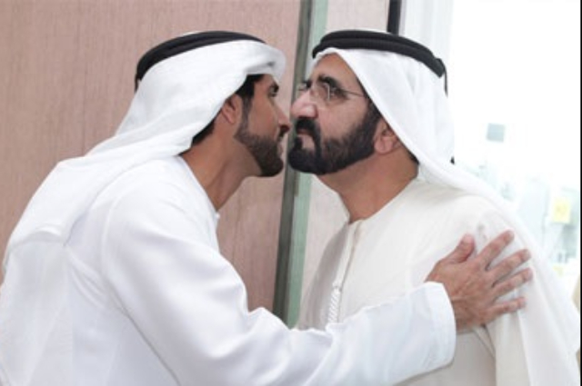 مكتوم بن محمد  يعزي عبدالله الشيباني في وفاة إبن شقيقته