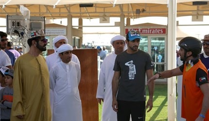 Mohammed bin Rashid and Hamdan bin Mohammed attend Dubai Endurance Race in Seih Al Salam