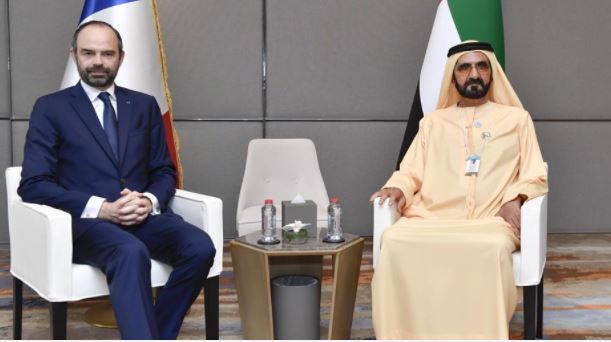 محمد بن راشد يستقبل رئيس وزراء فرنسا