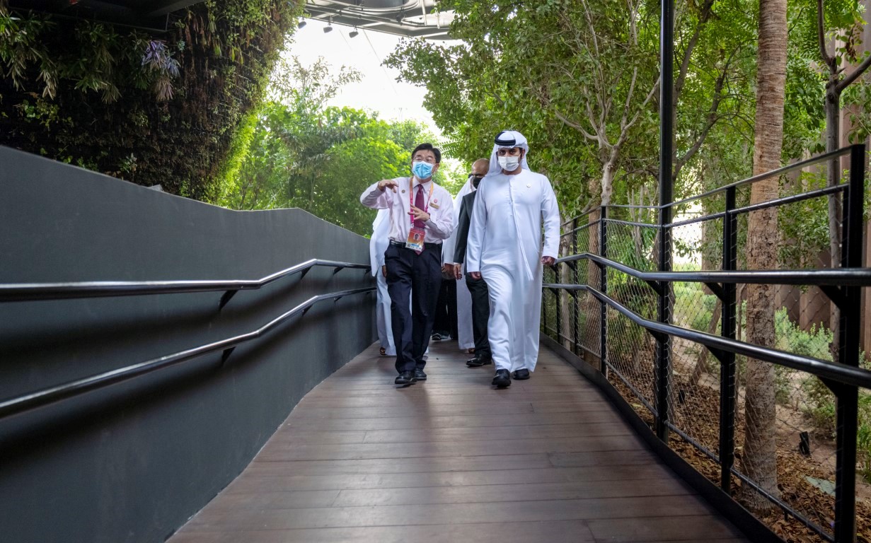 Maktoum bin Mohammed visits the pavilions of India, Pakistan and Singapore at Expo 2020 Dubai