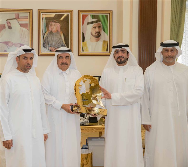 حمدان بن راشد يلتقي وفد مجلس إدارة نادي دبي البحرى واللجنة العليا المنظمة للقفال