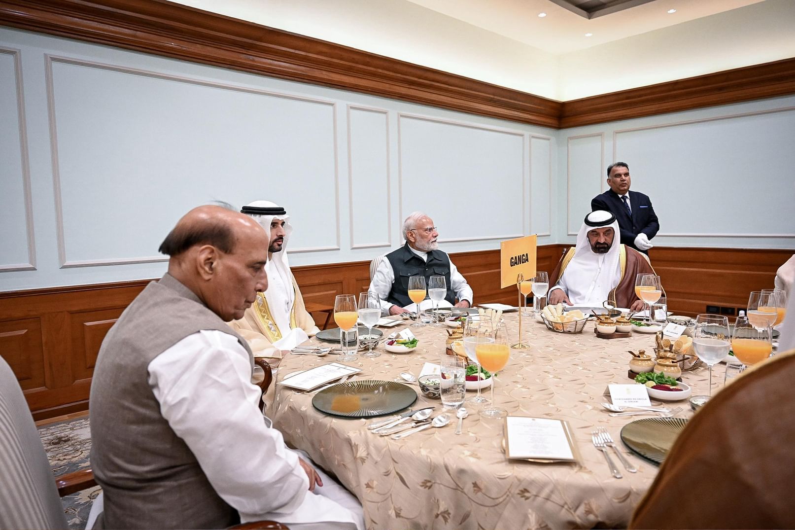 Hamdan bin Mohammed attends luncheon hosted by Indian Prime Minister in his honour