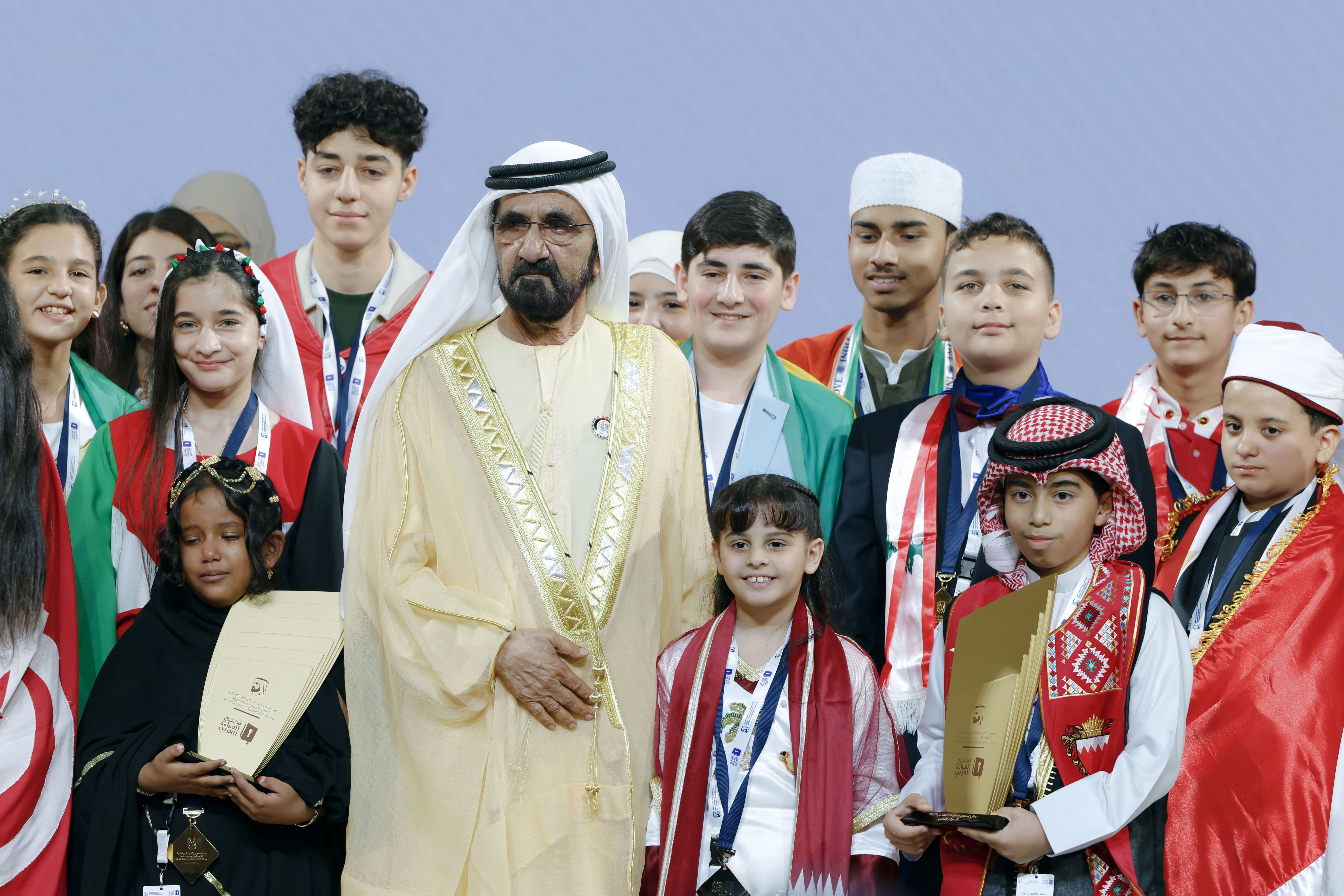 Mohammed bin Rashid crowns Tunisian twins Bisan and Baylasan Kouka as 2025 Arab Reading Champions