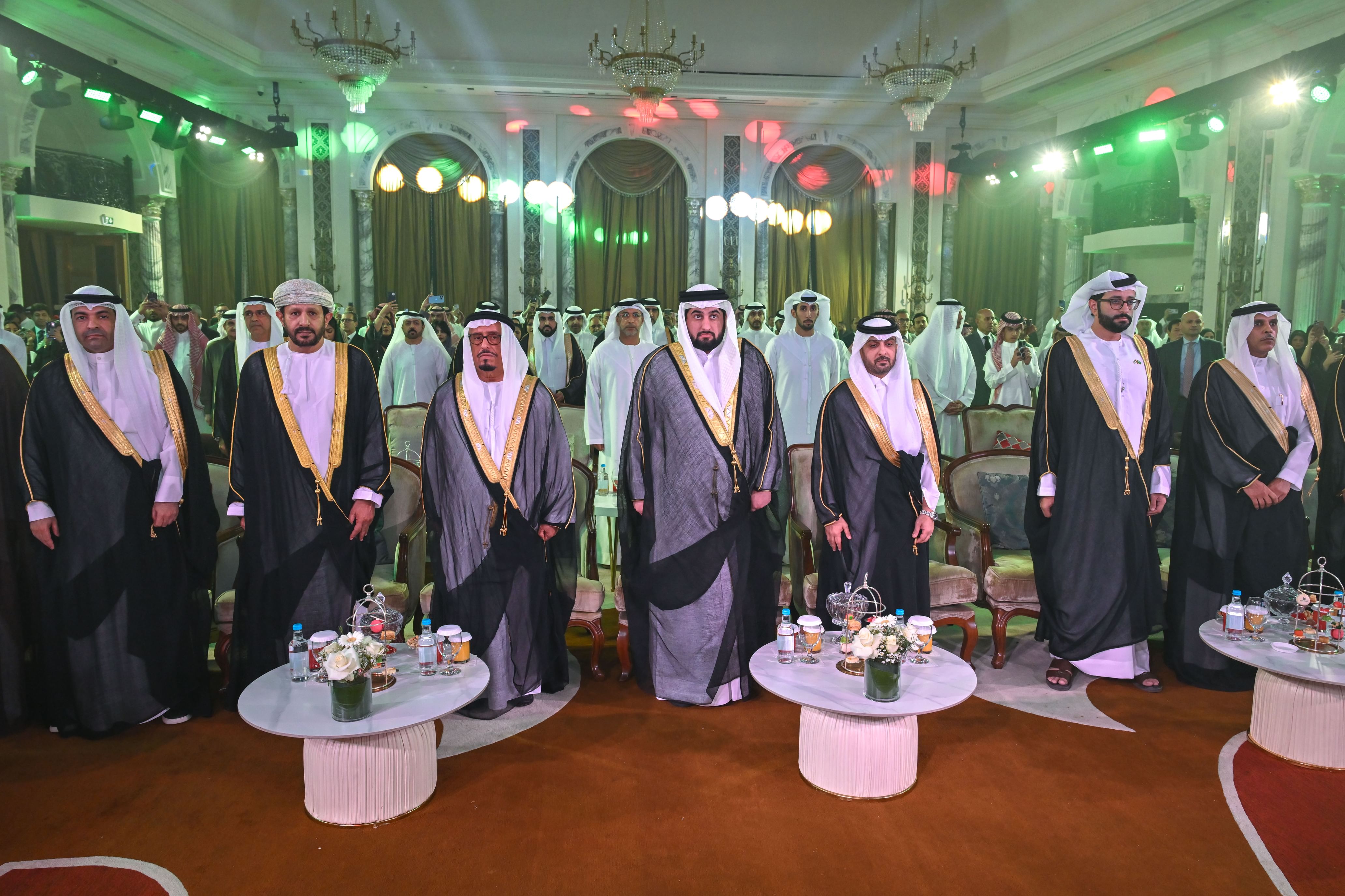 أحمد بن محمد يحضر الاحتفال باليوم الوطني السعودي في دبي
