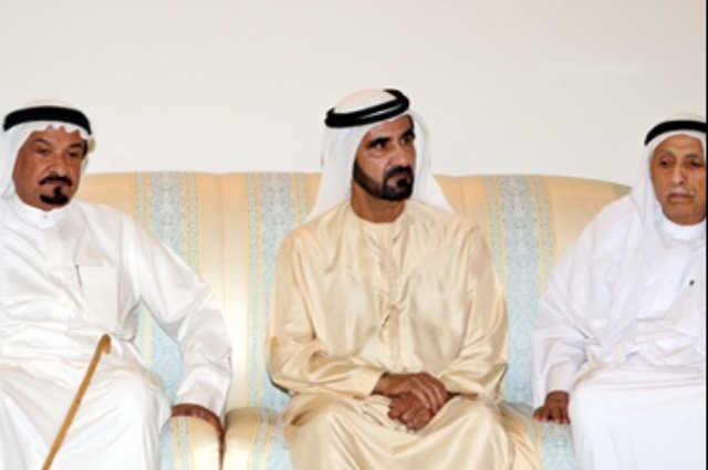 محمد بن راشد يستقبل حاكمي رأس الخيمة وأم القيوين وأولياء العهود
