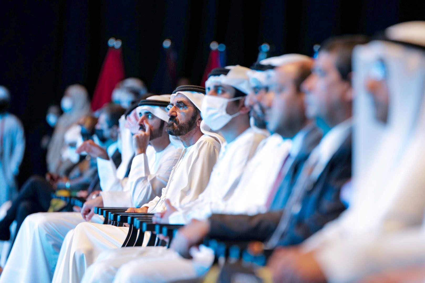 محمد بن راشد يشهد جلسة سلطان بروناي ضمن فعاليات القمة العالمية للحكومات 2022