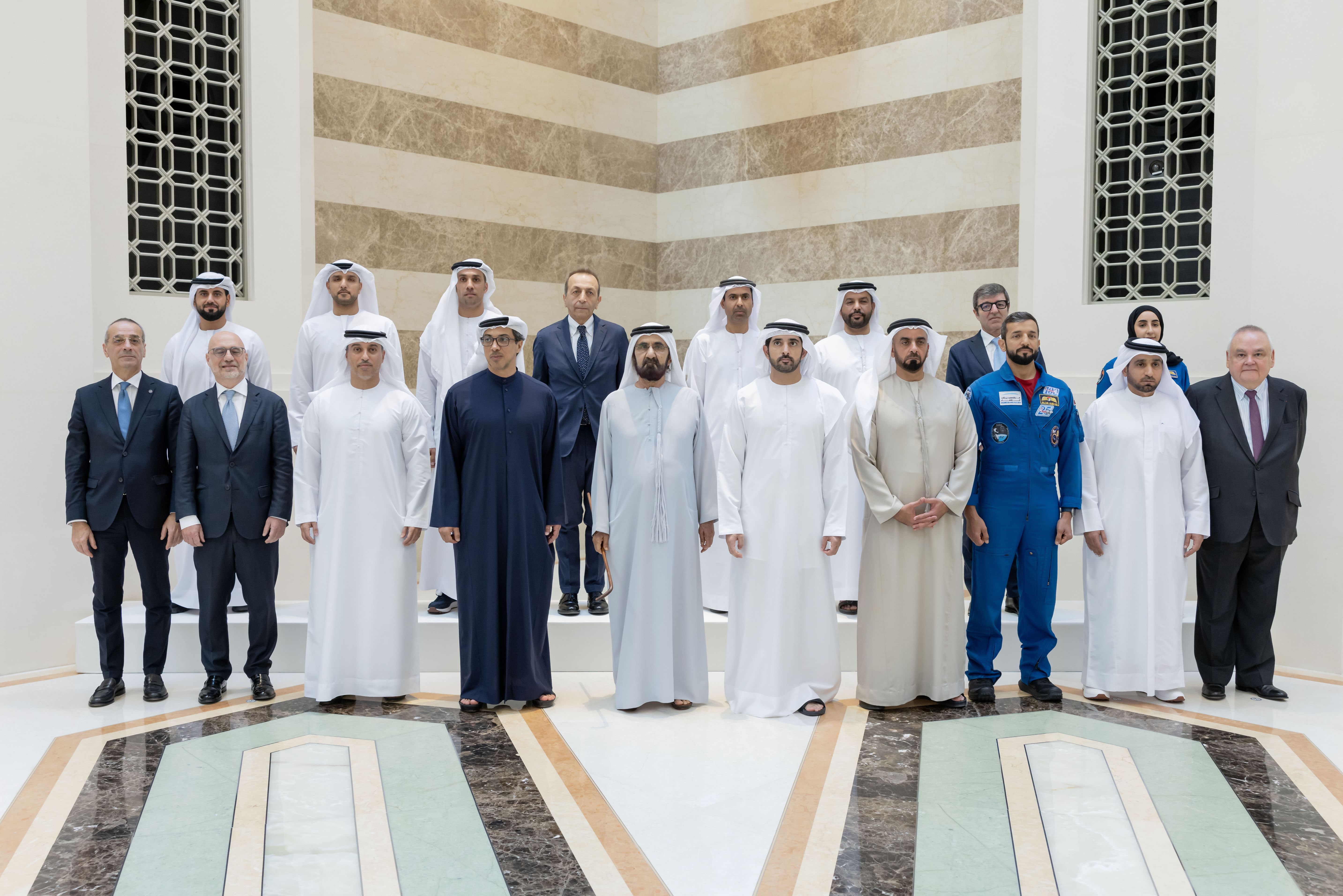 Mohammed bin Rashid witnesses signing of MoU between MBRSC, Thales Alenia Space