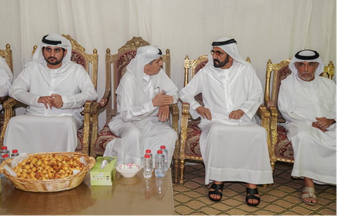 محمد بن راشد يعزي في وفاة علي حمد السبوسي
