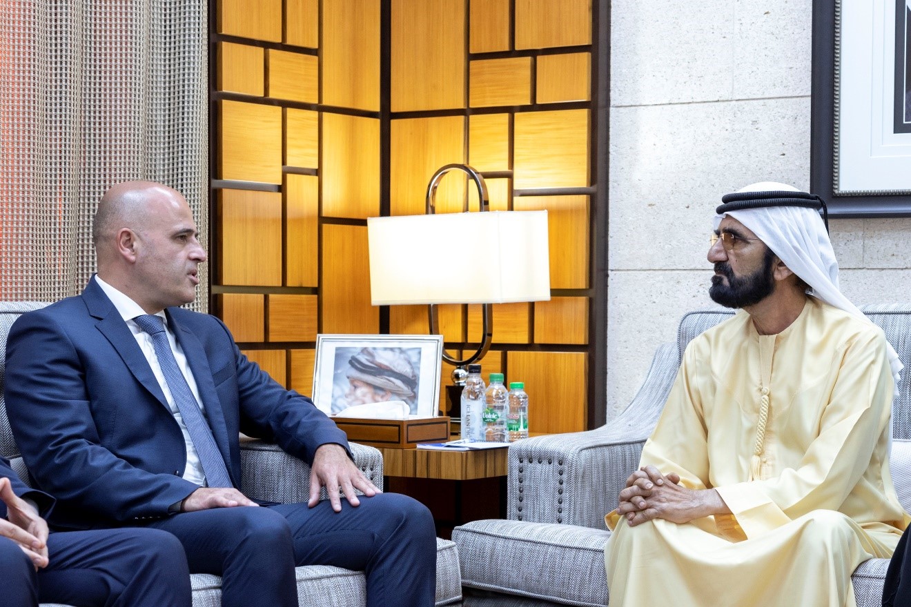 محمد بن راشد يستقبل رئيس وزراء جمهورية مقدونيا الشمالية