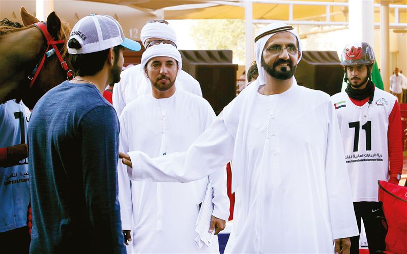 محمد بـن راشد يشهـد سبـاق كأس اليوم الوطني للقدرة في الوثبة
