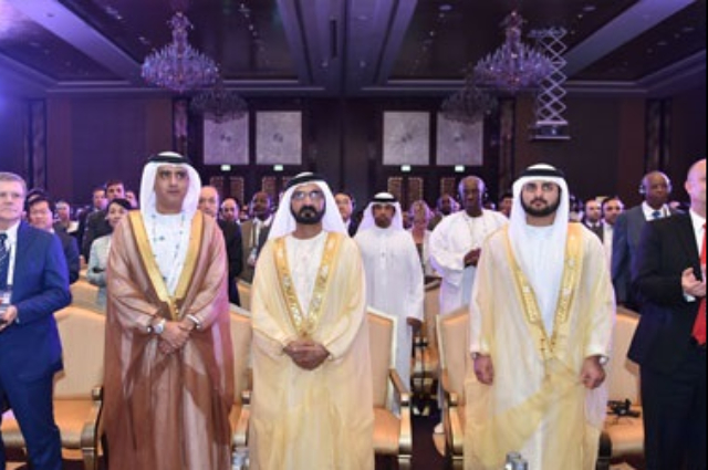 محمد بن راشد يستقبل ولي عهد قطر
