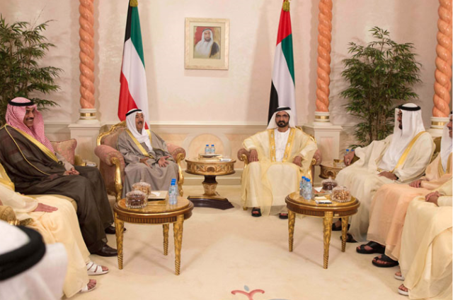 محمد بن راشد يستقبل الرئيس البرتغالي