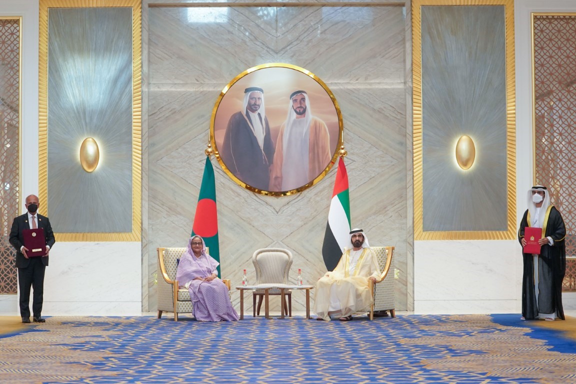 محمد بن راشد يستقبل رئيسة وزراء بنغلاديش في إكسبو 2020 دبي
