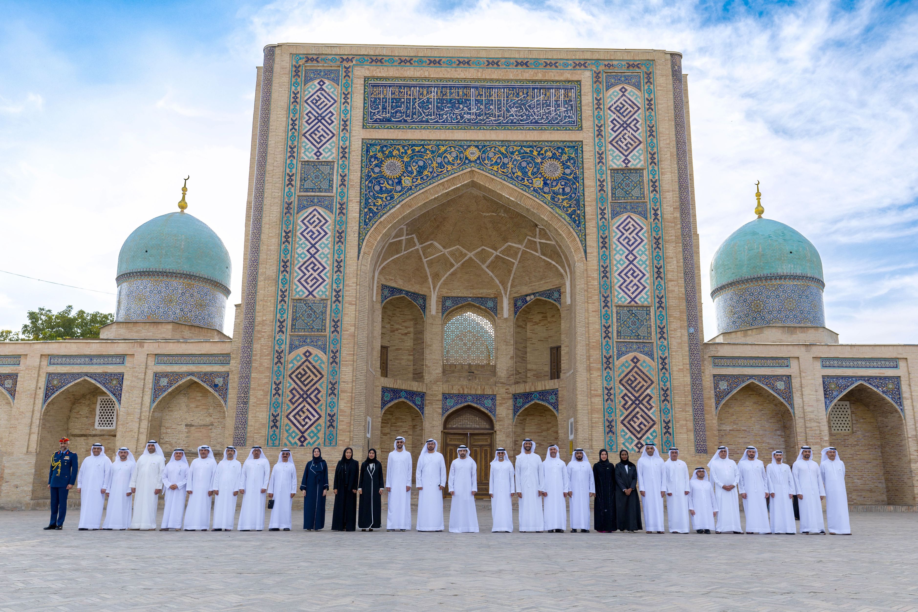 Hamdan bin Mohammed visits Hazrat Imam Mosque in Uzbekistan