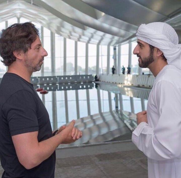 حمدان بن محمد يلتقي الشريك المؤسس لغوغل ورئيس شركتها الأم "ألفا بيت إنك" في دبي