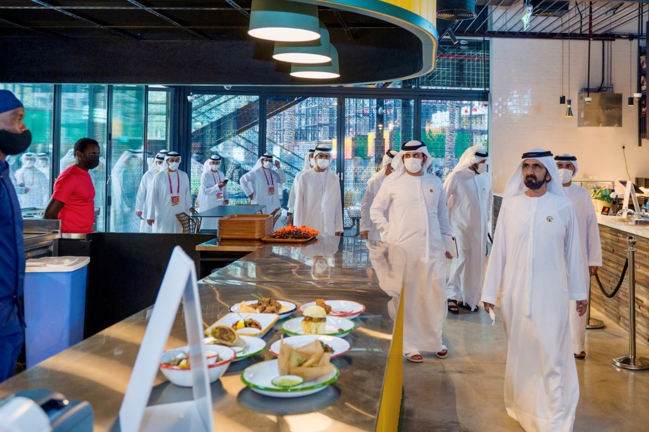 Mohammed bin Rashid visits African dining hall Alkebulan at Expo 2020 Dubai