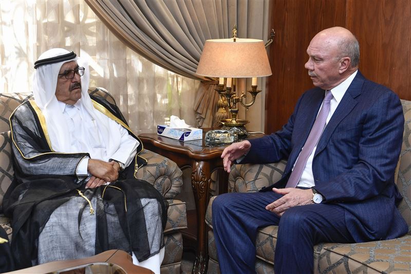 حمدان بن راشد يلتقي رئيس مجلس الأعيان الأردني في عمان