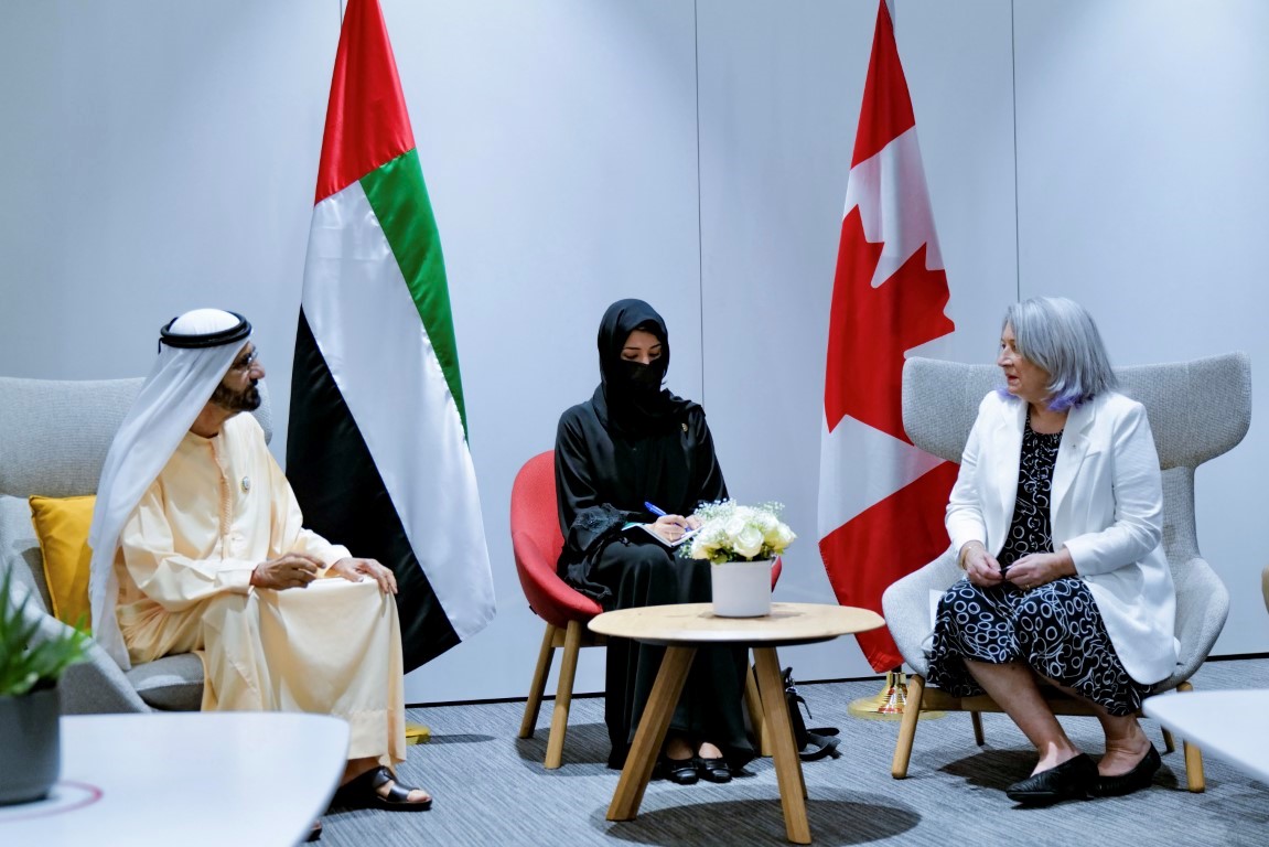 محمد بن راشد يستقبل حاكم عام كندا في "إكسبو 2020 دبي" ويتجول بعدد من الأجنحة